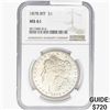 Image 1 : 1878 8TF Morgan Silver Dollar NGC MS61