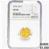 Image 1 : 1915 $2.50 Gold Quarter Eagle NGC AU58