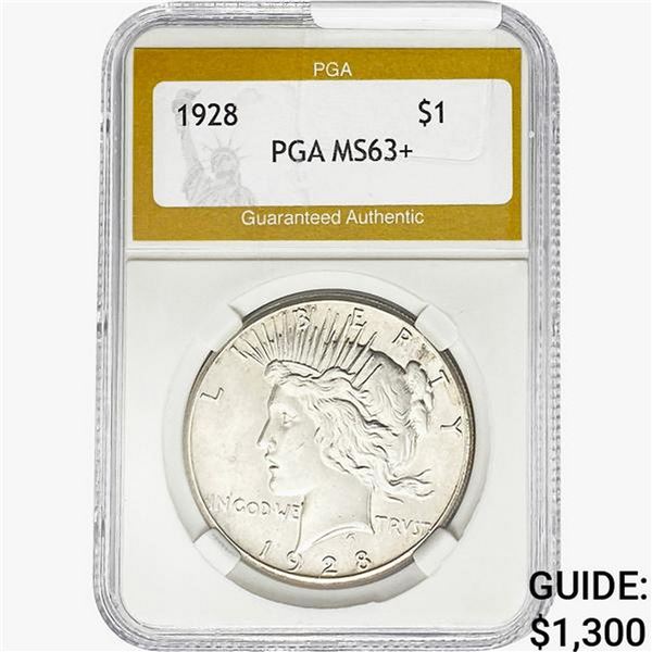 1928 Silver Peace Dollar PGA MS63+