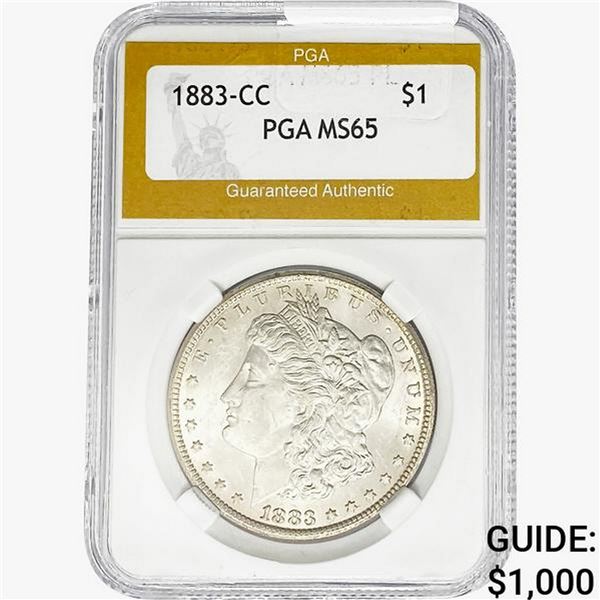 1883-CC Morgan Silver Dollar PGA MS65