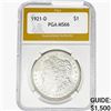 1921-D Morgan Silver Dollar PGA MS66