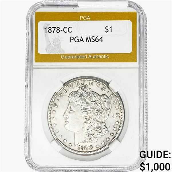 1878-CC Morgan Silver Dollar PGA MS64