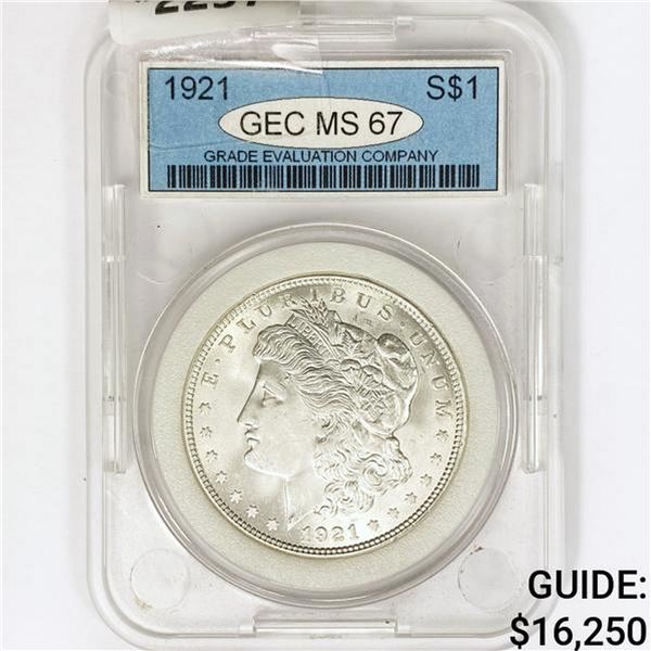 1921 Morgan Silver Dollar GEC MS67