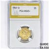 1907-D $5 Gold Half Eagle PGA MS65+