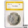 Image 1 : 1921-D Morgan Silver Dollar PGA MS64