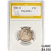 Image 1 : 1857-O Seated Liberty Quarter PGA MS63