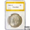 Image 1 : 1880-CC Morgan Silver Dollar PGA MS63