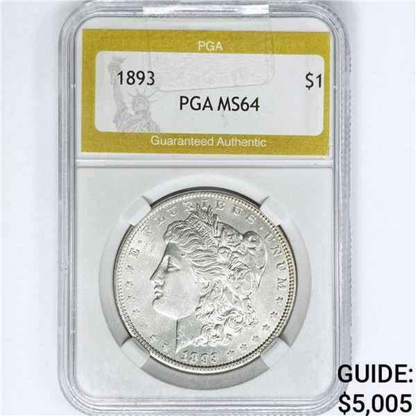 1893 Morgan Silver Dollar PGA MS64