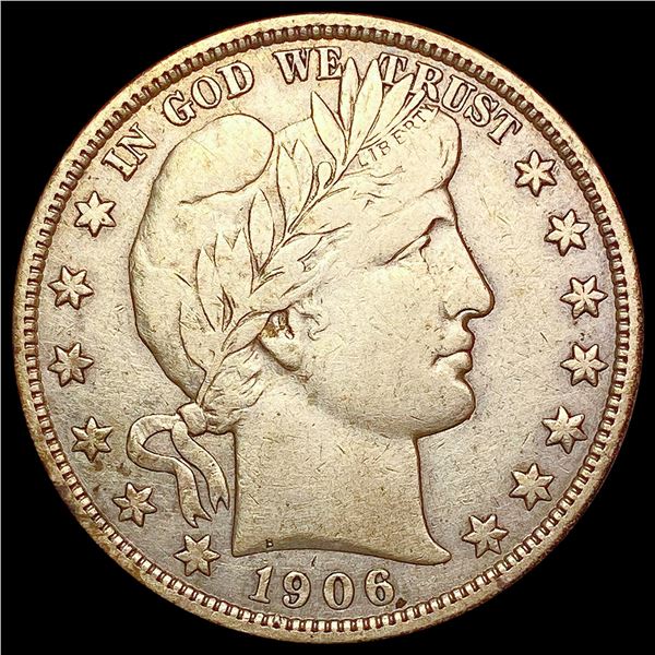 1906 D Barber Half Dollar LIGHTLY CIRCULATED