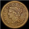 1857 Braided Hair Large Cent NEARLY UNCIRCULATED