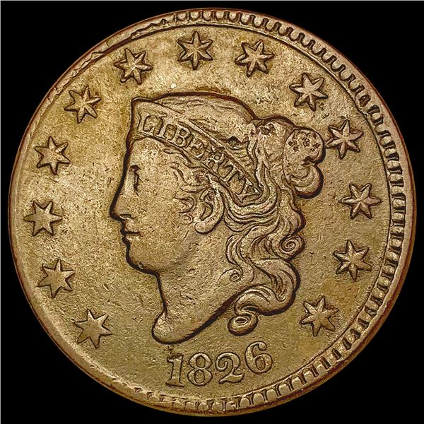 1826 Coronet Head Large Cent NEARLY UNCIRCULATED