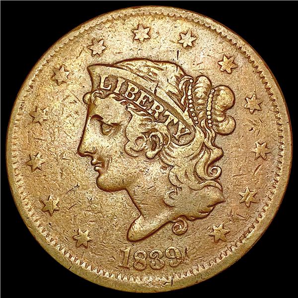 1839 Coronet Head Cent NEARLY UNCIRCULATED