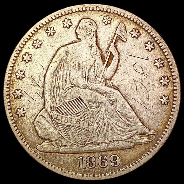 1869 Seated Liberty Half Dollar CLOSELY UNCIRCULATED