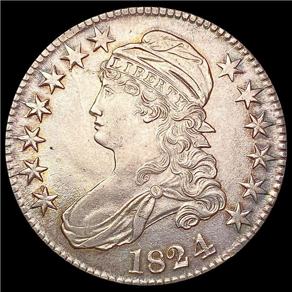 1824/4 Capped Bust Half Dollar CHOICE AU