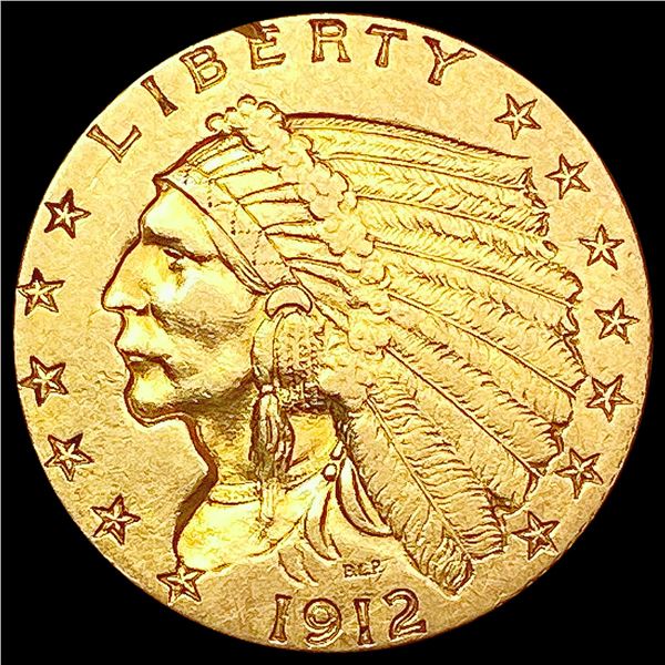 1912 $2.50 Gold Quarter Eagle CLOSELY UNCIRCULATED