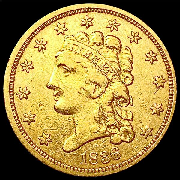 1836 $2.50 Gold Quarter Eagle NEARLY UNCIRCULATED
