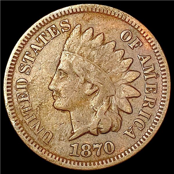 1870 Indian Head Cent NEARLY UNCIRCULATED