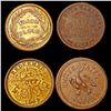 Image 2 : 1863 Varied Civil War Tokens Lot [4 Coins] HIGH GRADE