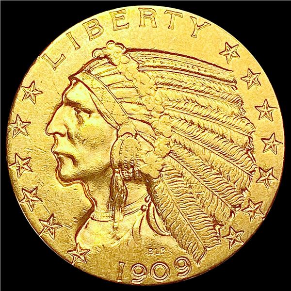 1909-D $5 Gold Half Eagle UNCIRCULATED