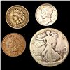 Image 1 : 1859-1917 Varied US Coinage Lot [4 Coins] HIGH GRADE