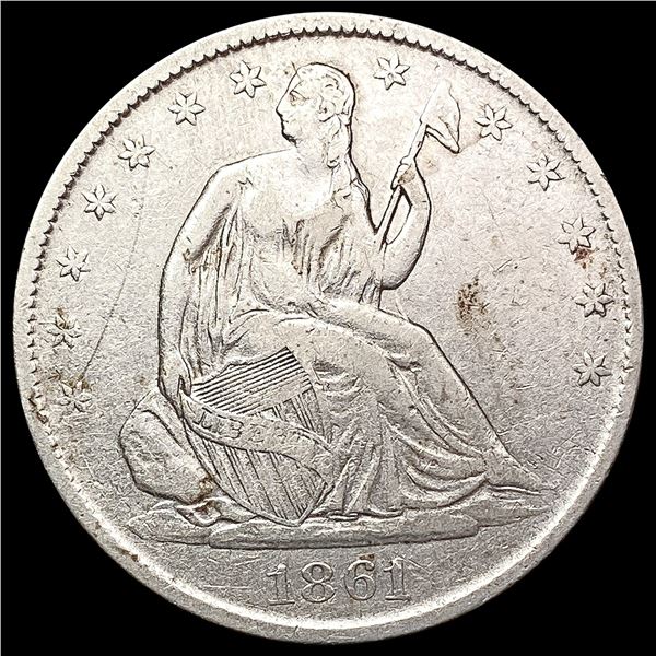 1861-O Seated Liberty Half Dollar NEARLY UNCIRCULATED