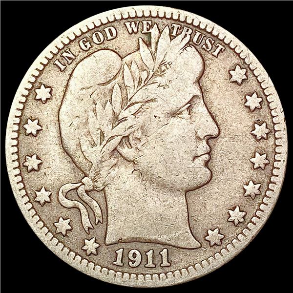 1911-D Barber Quarter LIGHTLY CIRCULATED