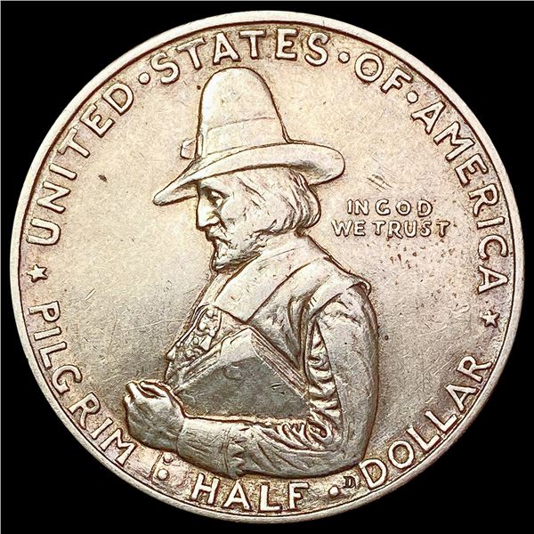 1920 Pilgrim Half Dollar NEARLY UNCIRCULATED