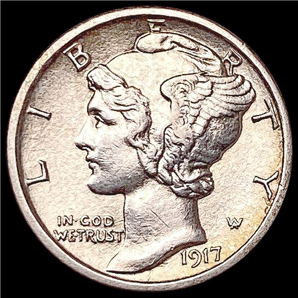 1917-D FSB Mercury Dime CHOICE BU