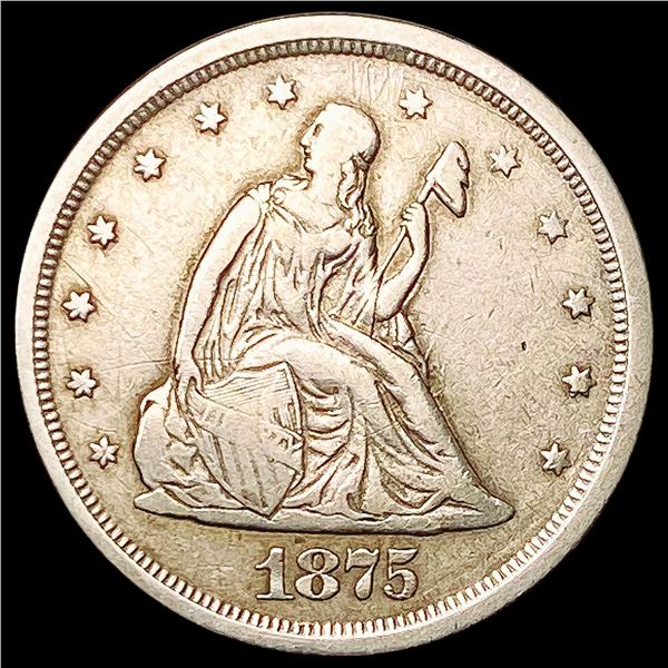 1875-S Twenty Cent Piece LIGHTLY CIRCULATED