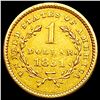 Image 2 : 1851 Rare Gold Dollar CLOSELY UNCIRCULATED