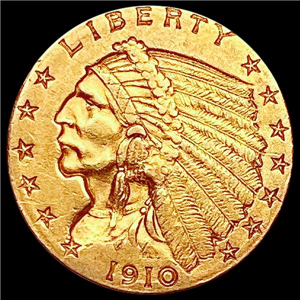 1910 $2.50 Gold Quarter Eagle CHOICE AU