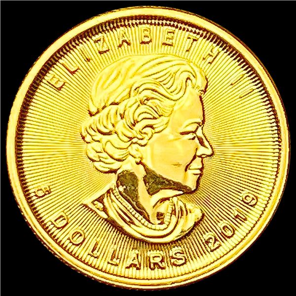 2019 1/10oz Gold Canada Maple Leaf $5 CHOICE PROOF