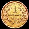 Image 2 : 1853 Rare Gold Dollar CLOSELY UNCIRCULATED