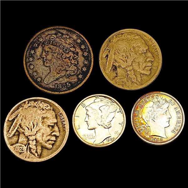 [5] 1835-1923 Varied U.S. Coinage HIGH GRADE
