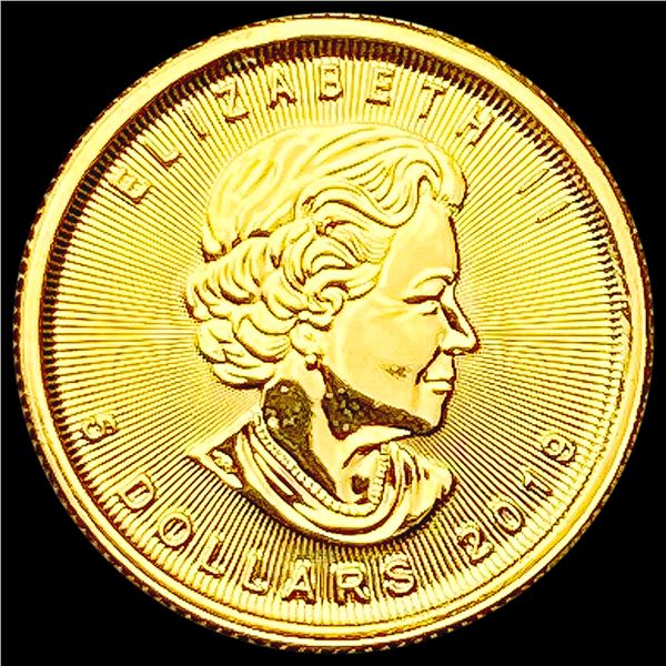 2019 1/10oz Gold Canada Maple Leaf $5 CHOICE PROOF