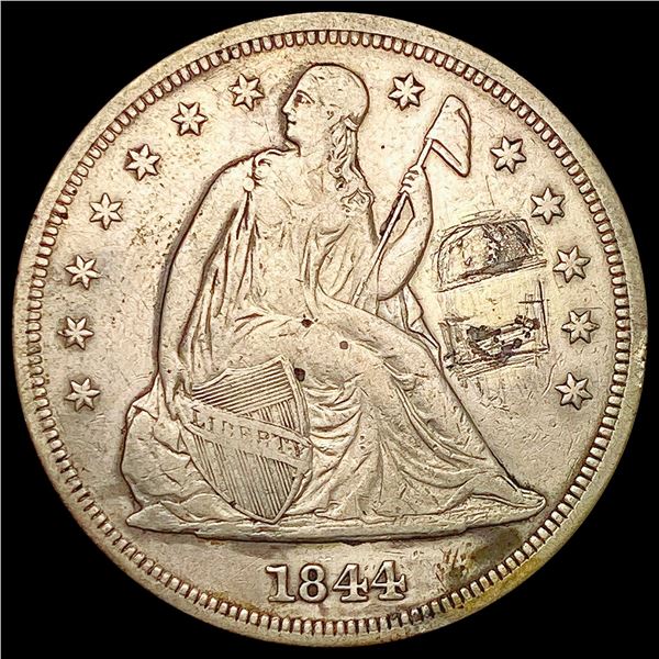 1844 Seated Liberty Dollar LIGHTLY CIRCULATED