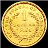 Image 2 : 1851 Rare Gold Dollar CLOSELY UNCIRCULATED