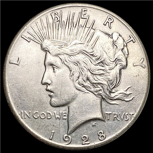1928 Silver Peace Dollar NEARLY UNCIRCULATED