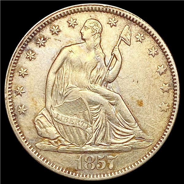 1857 Seated Liberty Half Dollar CLOSELY UNCIRCULATED