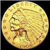 Image 1 : 1908 $2.50 Gold Quarter Eagle CLOSELY UNCIRCULATED