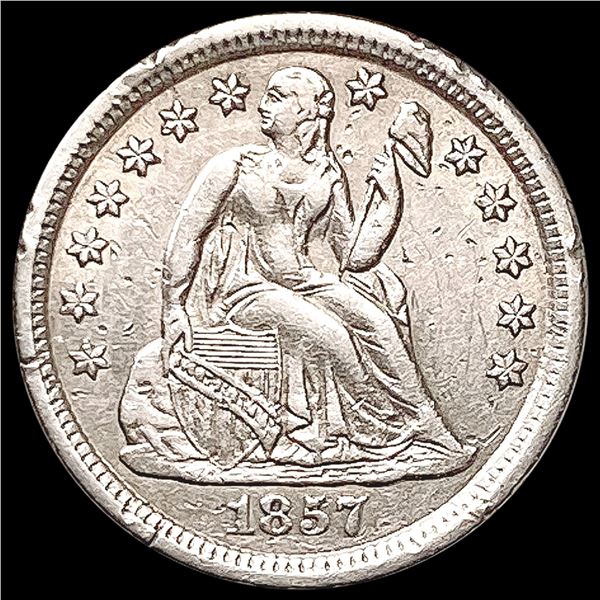 1857-O Seated Liberty Dime CHOICE AU