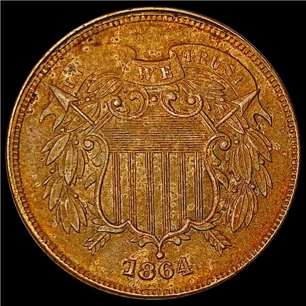 1864 Two Cent Piece CLOSELY UNCIRCULATED