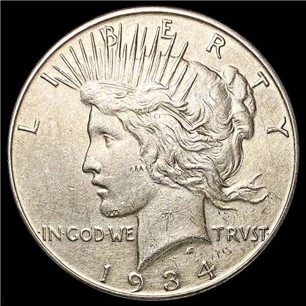 1934 Silver Peace Dollar CLOSELY UNCIRCULATED