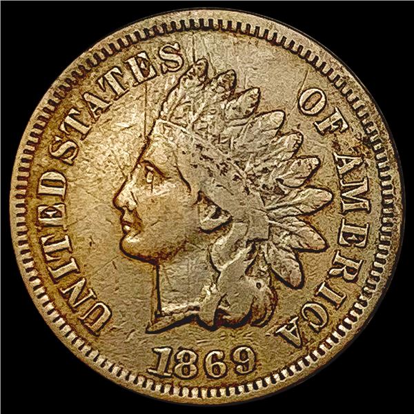 1869 Indian Head Cent NEARLY UNCIRCULATED