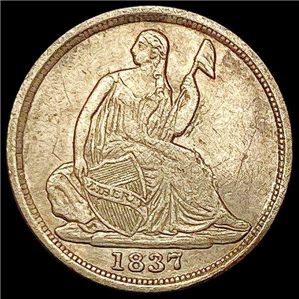 1837 Seated Liberty Half Dime CLOSELY UNCIRCULATED
