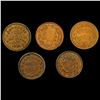 Image 2 : 1863-1864 Varied Civil War Tokens Lot [5 Coins] HIGH GRADE