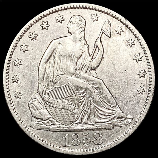 1858-O Seated Liberty Half Dollar CLOSELY UNCIRCULATED