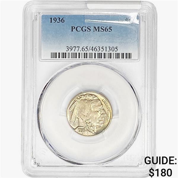 1936 Buffalo Nickel PCGS MS65