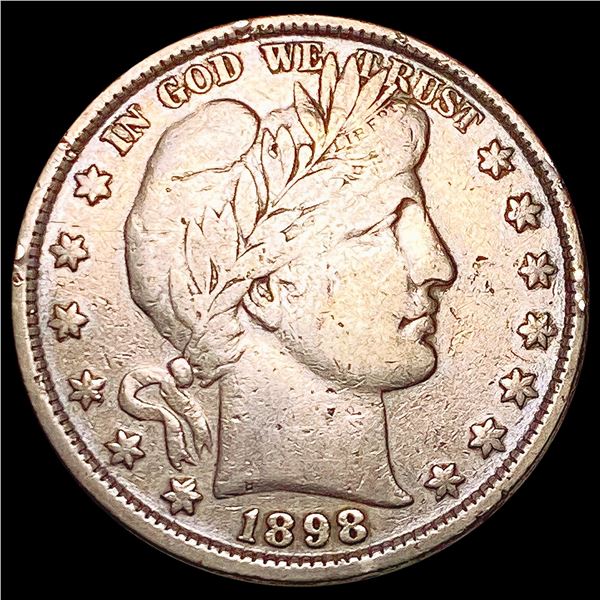 1898 Barber Half Dollar LIGHTLY CIRCULATED