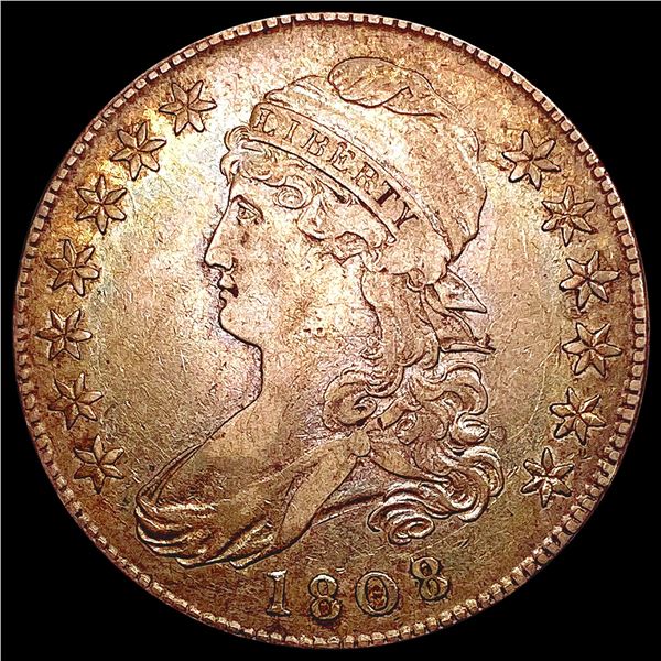 1808 Capped Bust Half Dollar CLOSELY UNCIRCULATED